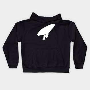 Ice skater with kitewing Kids Hoodie